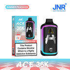 JNR Ace 36K Summer Peach ice pod vape kit flavour