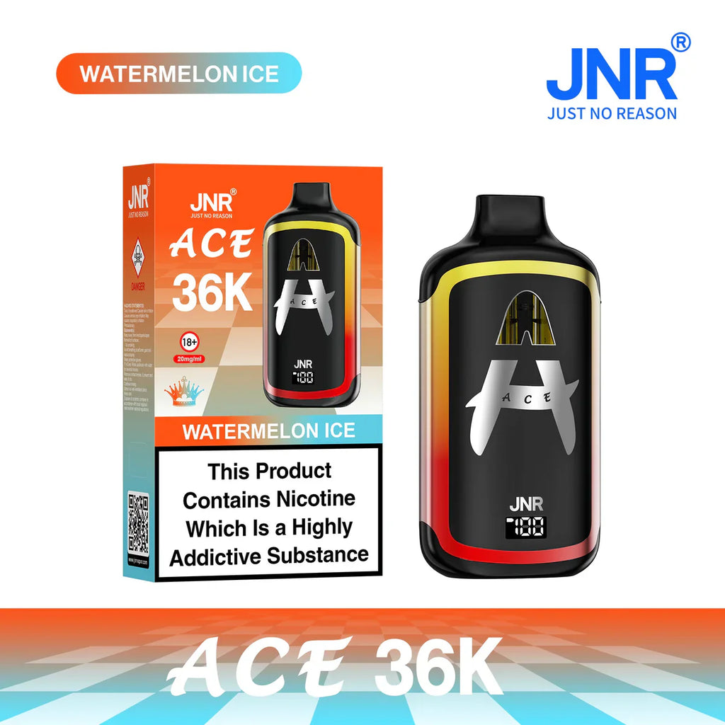 JNR Ace 36K Watermelon Ice rechargeable pod vape flavour