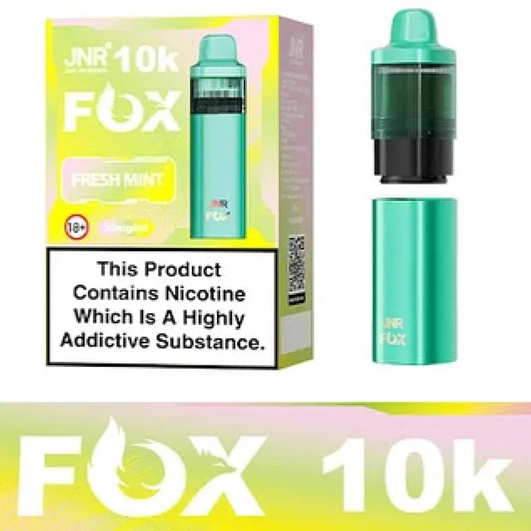 JNR Fox 10K Prefilled Pod Vape Kit rechargeable device with 10,000 puffs
