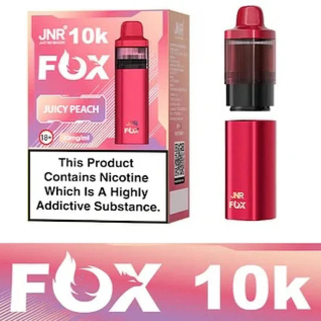 JNR Fox 10K vape kit draw-activated rechargeable pod device