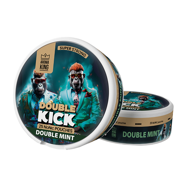 Aroma King Double Kick NoNic Pouches - 25 Pouches
