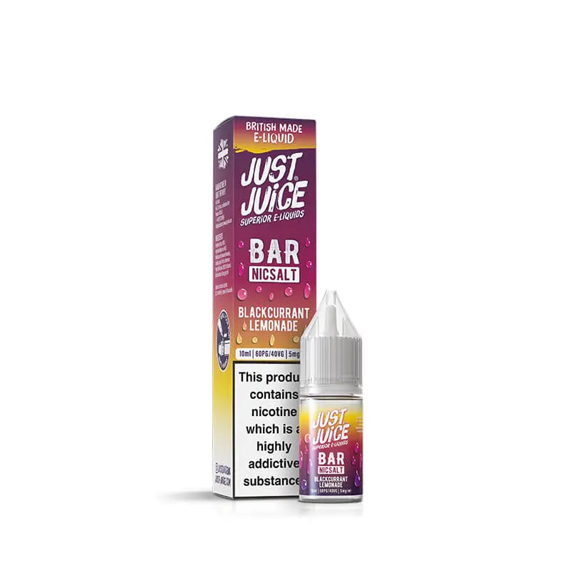 Just Juice Bar Range Blackcurrant Lemonade 10ml Nic Salt E-Liquid Just Juice