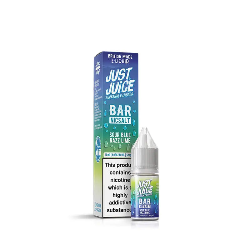 Just Juice Bar Range Sour Blue Razz Lime 10ml Nic Salt E-Liquid Just Juice