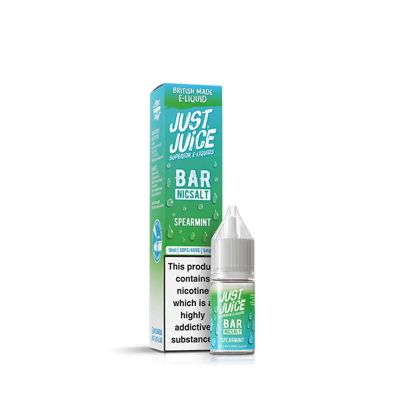 Just Juice Bar Range Spearmint 10ml Nic Salt E-Liquid Just Juice