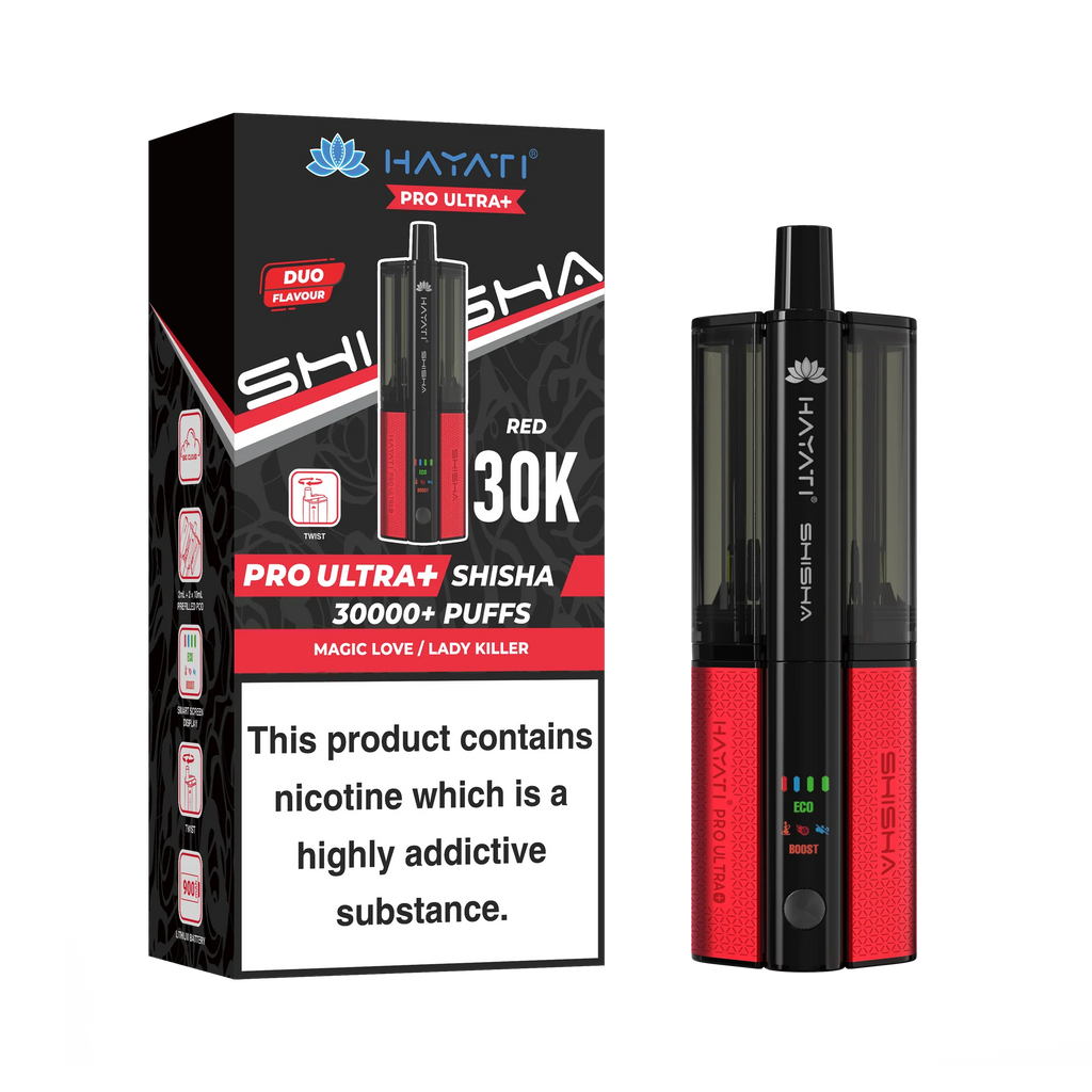 Hayati Pro Ultra Plus Shisha 30K Prefilled Pod Kit | 30,000 Puffs Dual Flavour Vape UK