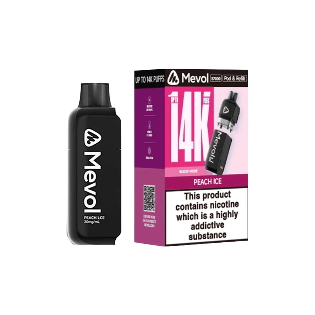 Mevol_7000_pod_refill_14k_Peach ice_flavour