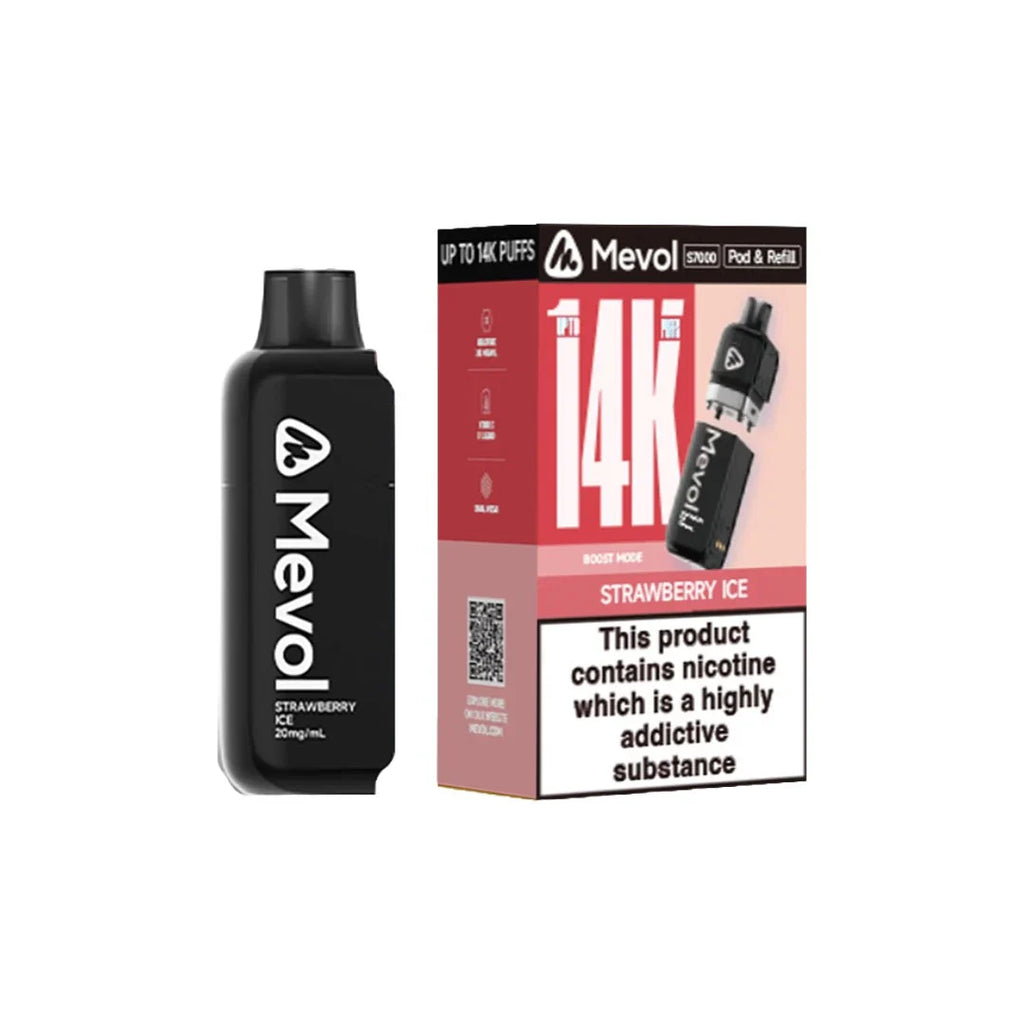 Mevol_7000_pod_refill_14k_Strawberry ice_flavour
