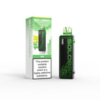 Green and black SOLOBAR vape device with packaging on a white background
