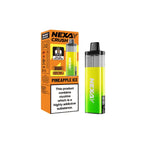 Nexa Crush Pineapple Ice vape device and packaging on a white background