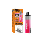 Pink lemonade Nexa vape device with packaging on a white background