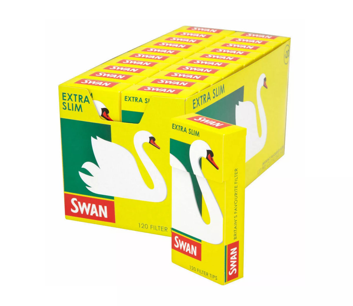 Swan Extra Slim Yellow Hand Rolling Filter Tips 5mm UK