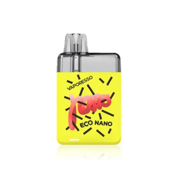 ECO Nano vape with bold yellow design and artistic graphics