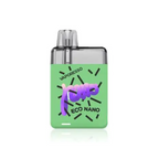 Green Vaporesso Eco Nano with purple graffiti design