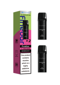 Black vape device with 'Finebar' branding and packaging on a white background