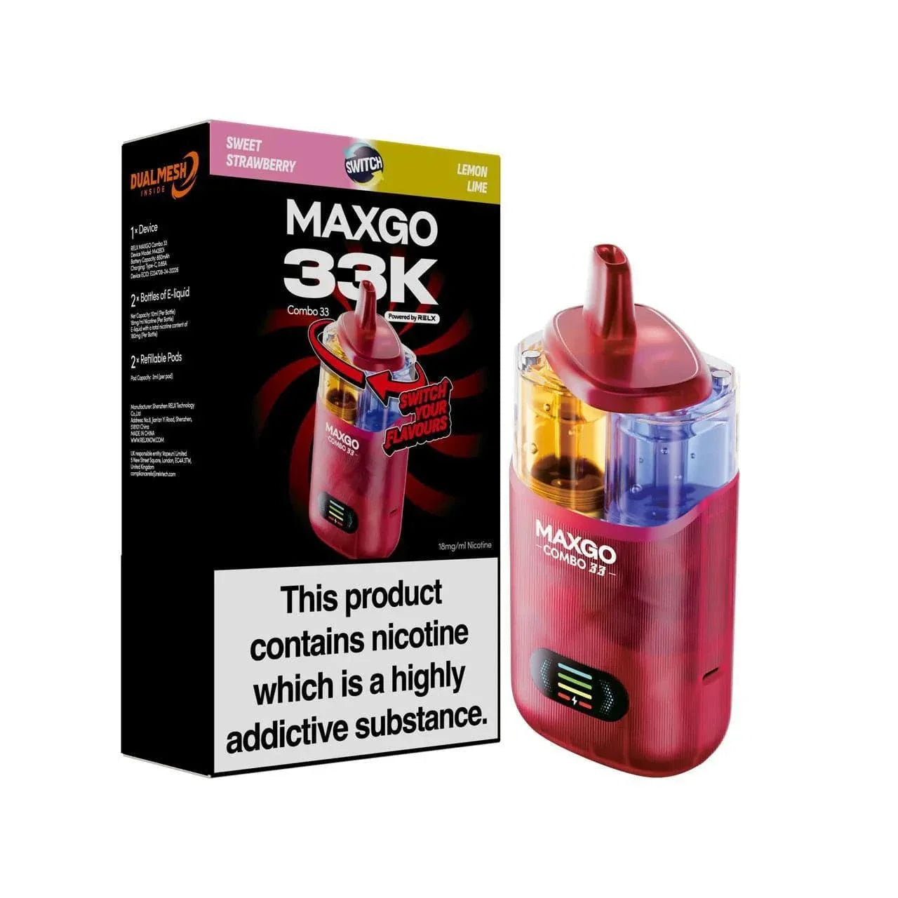 RELX MAXGO COMBO 33K Puffs Vape