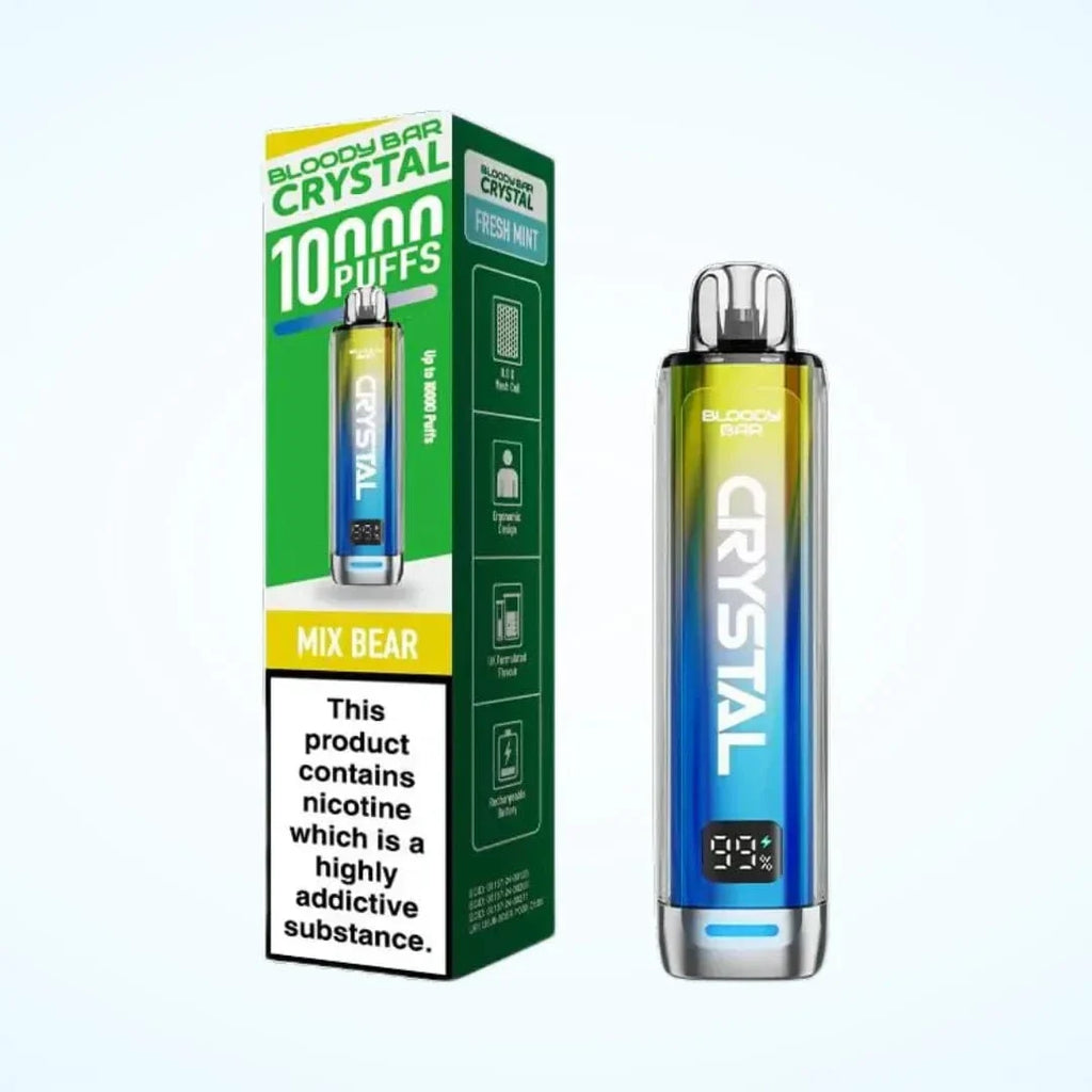Bloody Bar Crystal 10000 Puffs Rechargeable Prefilled Pod Vape Kit | 20mg Nic Salt