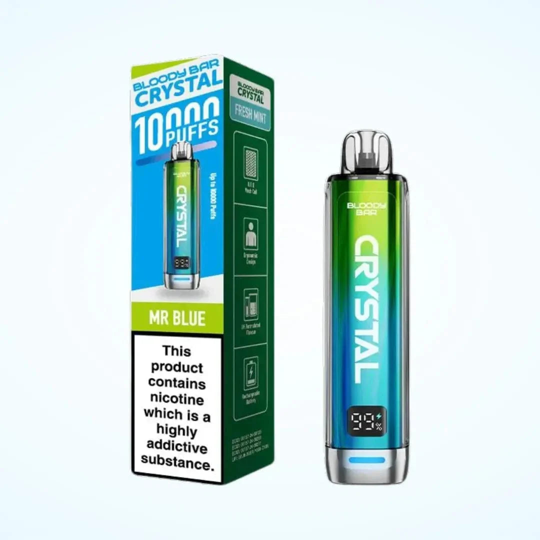 Bloody Bar Crystal 10000 Puffs Rechargeable Prefilled Pod Vape Kit | 20mg Nic Salt