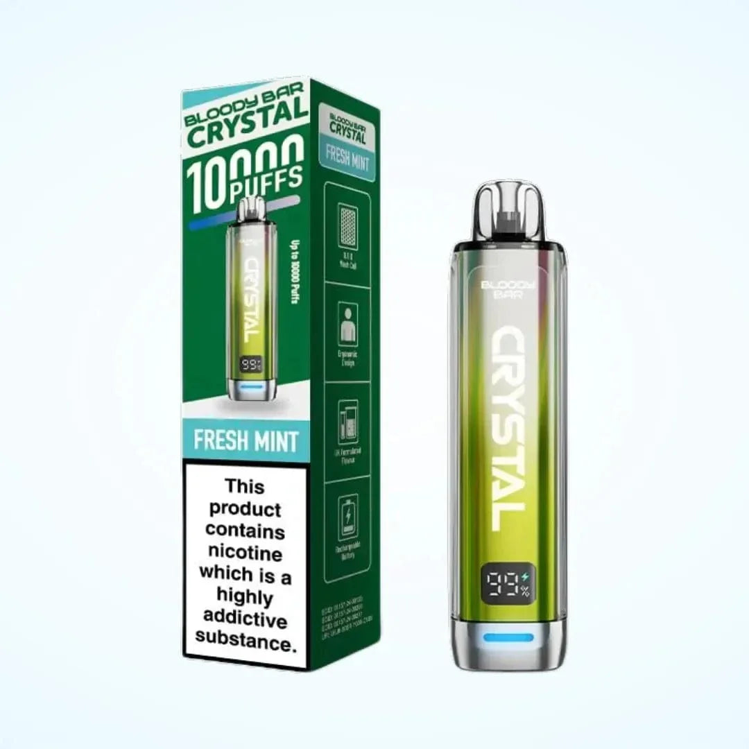 Bloody Bar Crystal 10000 Puffs Rechargeable Prefilled Pod Vape Kit | 20mg Nic Salt
