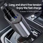 Retractable USB-C Car Charger | Fast Vape Charging UK | VapesWorld