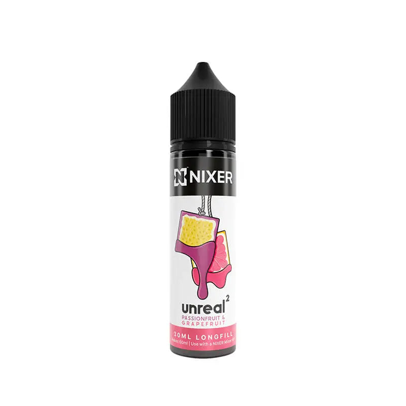 Nixer Unreal 2 Passionfruit & Grapefruit 30ml Longfill E-Liquid Nixer